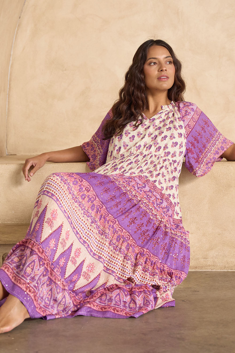 Angel Falls Long Dress - Pink