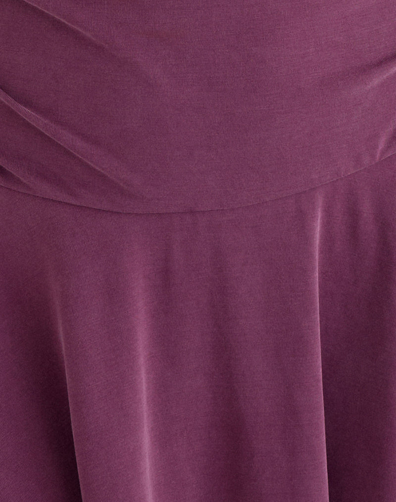 Sunmi Mini Dress in Cupro Deep Purple