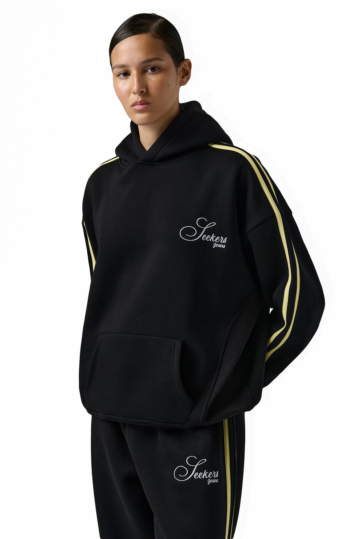 Petite Seekers Sport Hoodie in Black