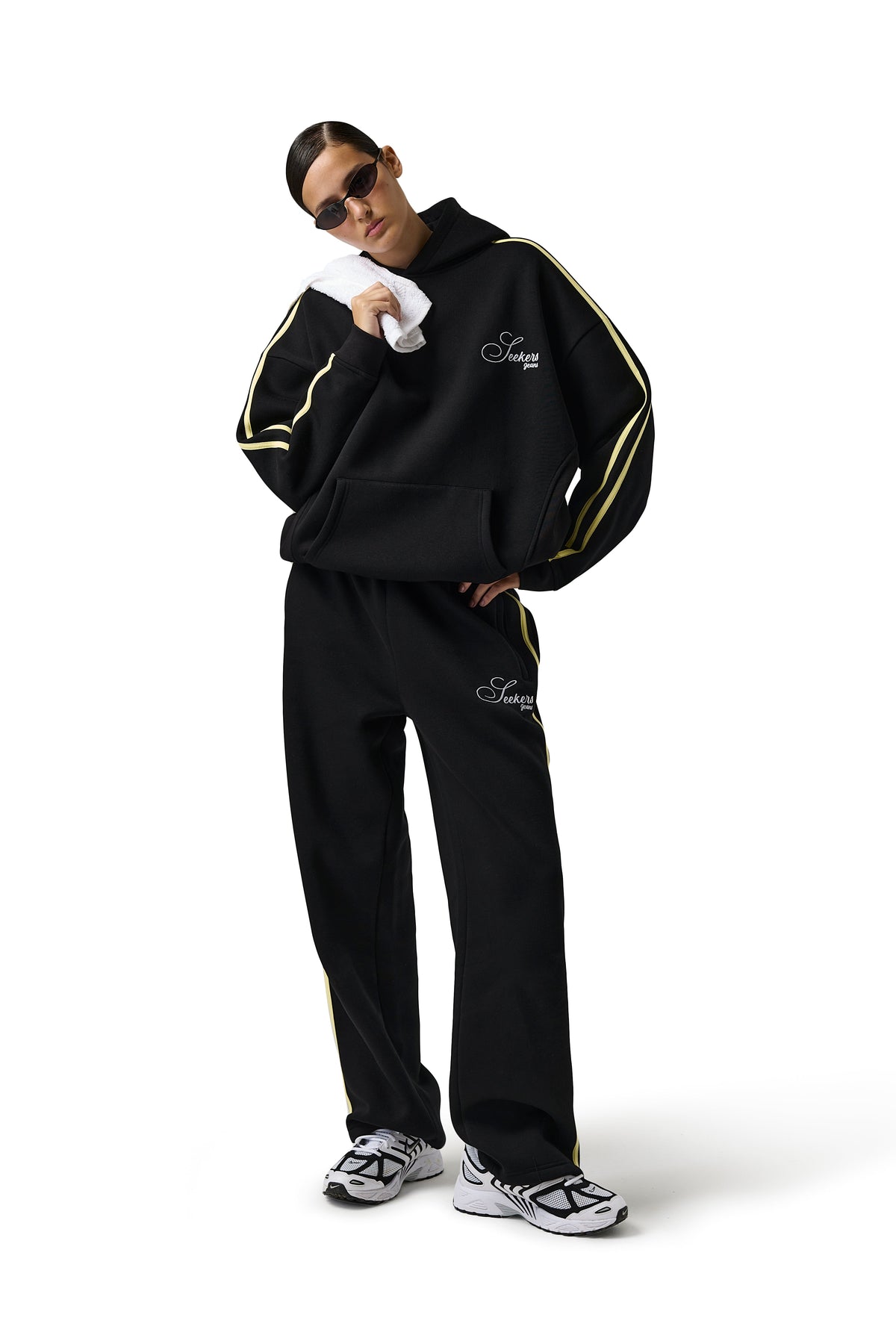 Petite Seekers Sport Hoodie in Black