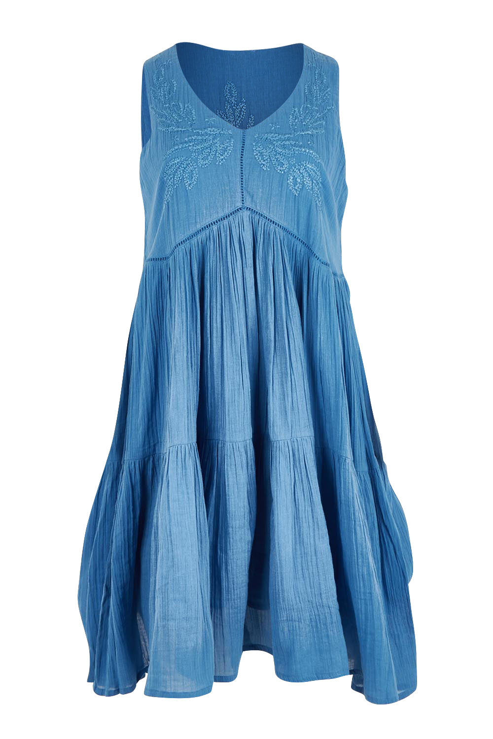 Athena Cotton Dress - Bluehaze