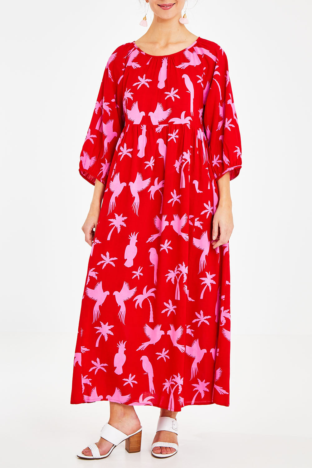 Alice Gathered Dress - Bird
