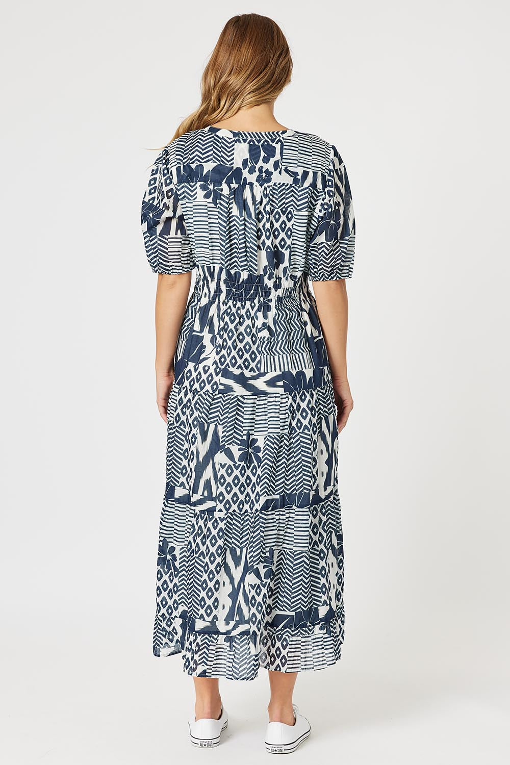 Calabasas Cotton Dress - Navy