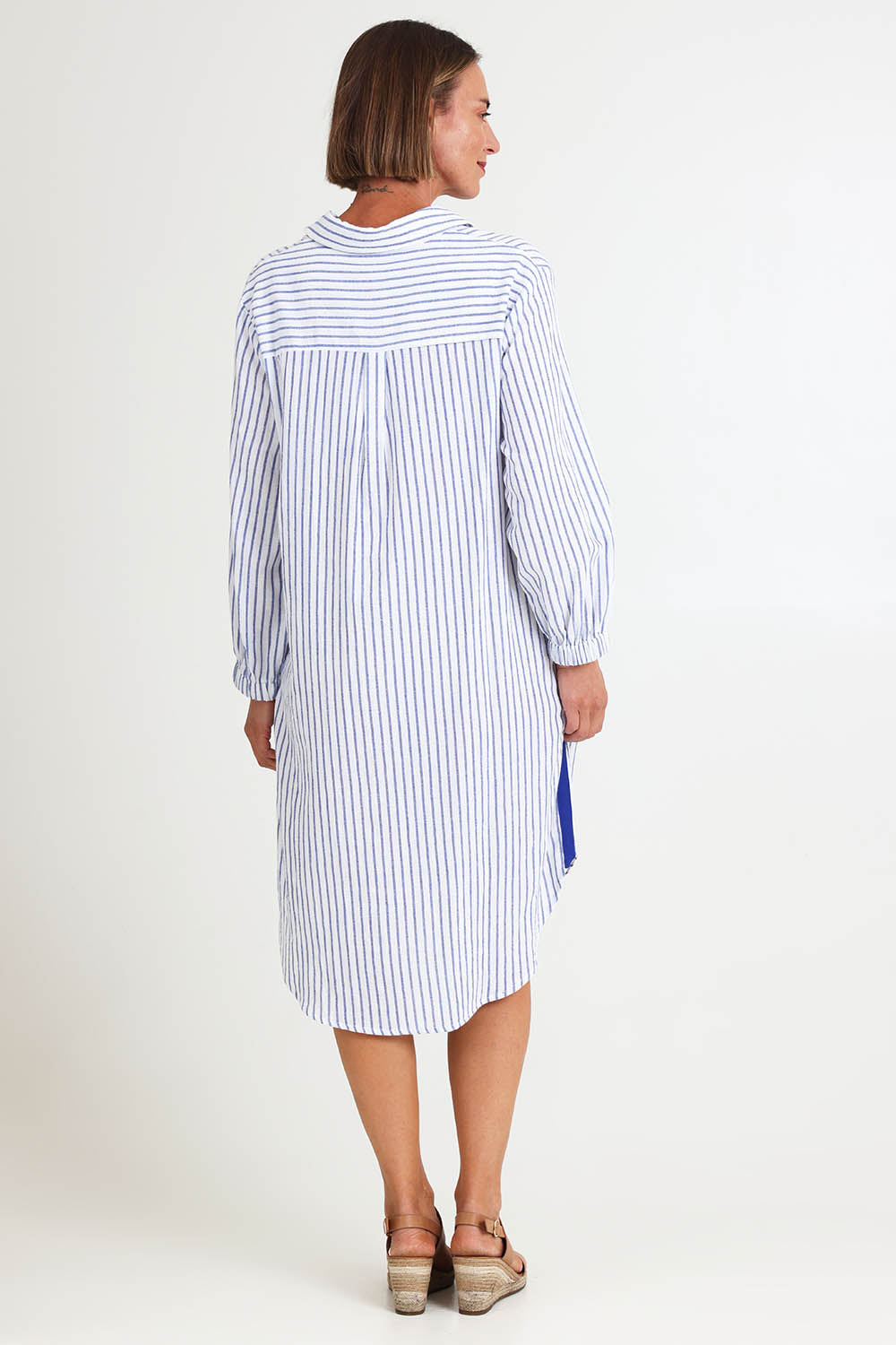 Coast Stripe Shirtdress – Bluewhite