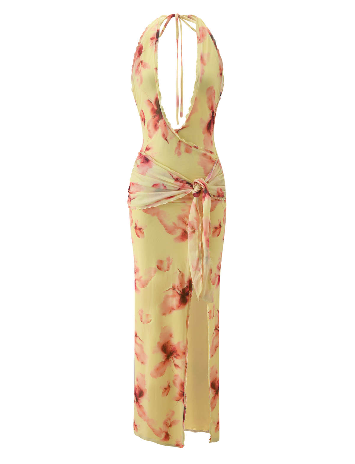 Allegra Maxi Dress - Yellow Watercolour Floral