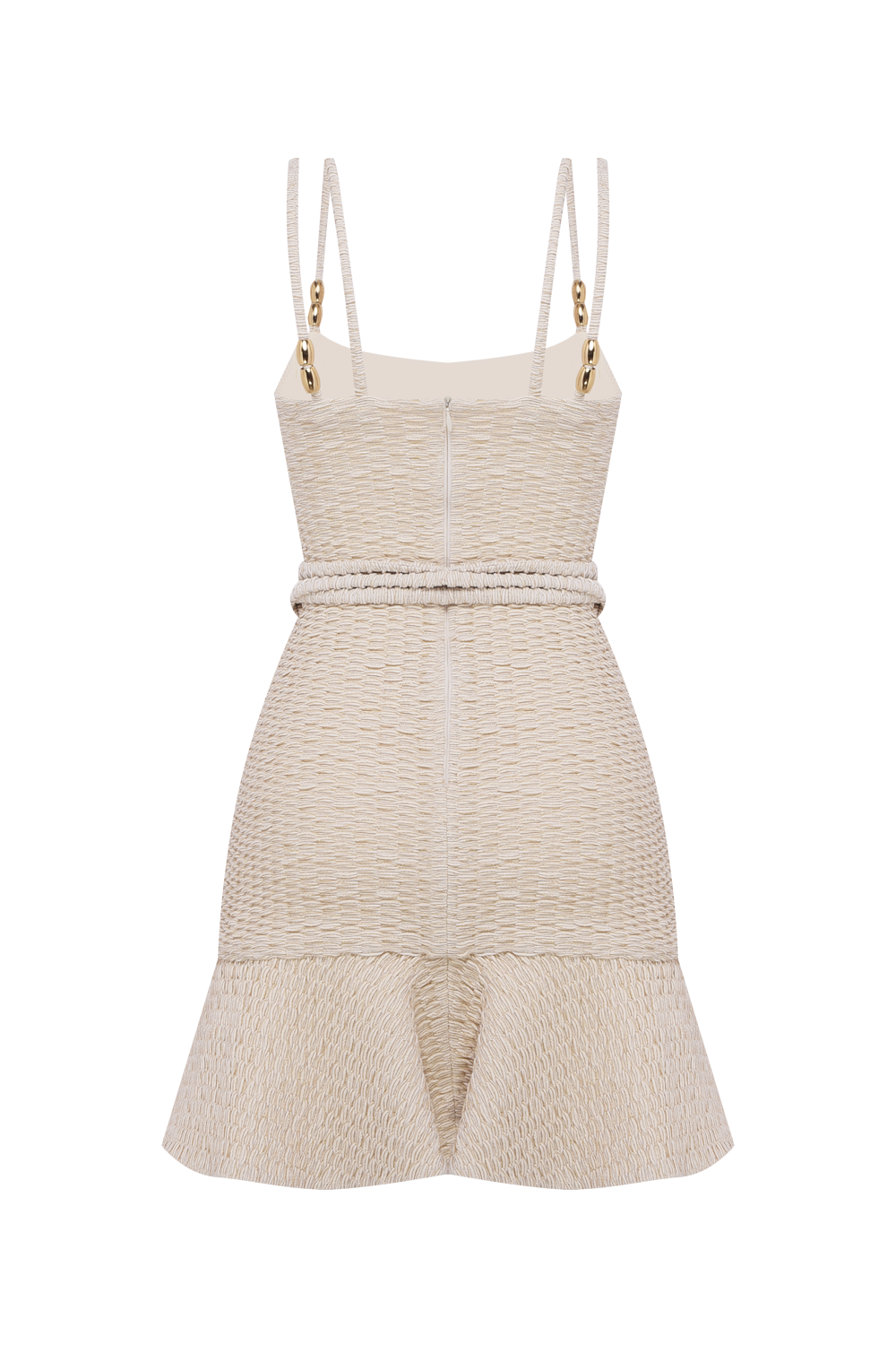 Golden Knit Mini Dress