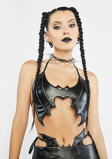 Echos Of Terror Bat Halter Top