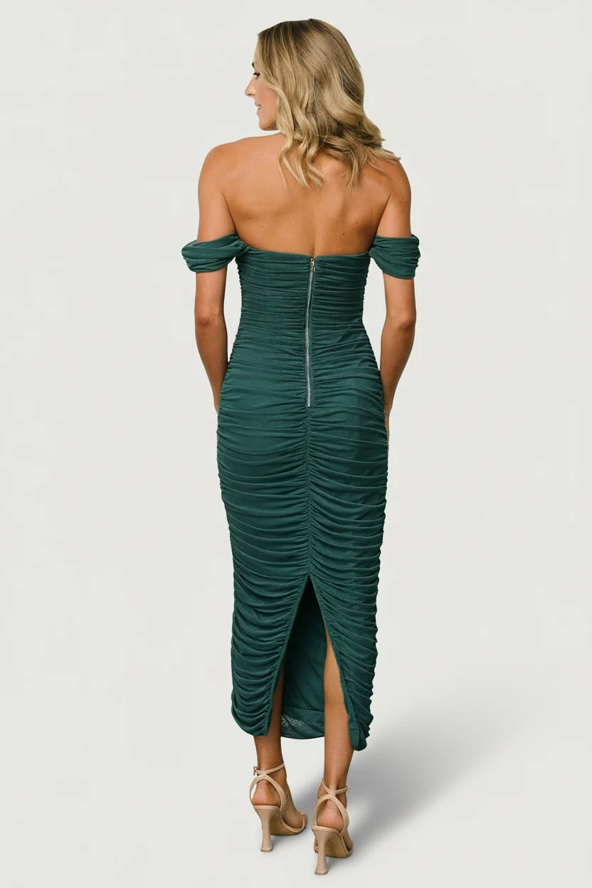 Alessandra Mesh Midi Dress | Peacock