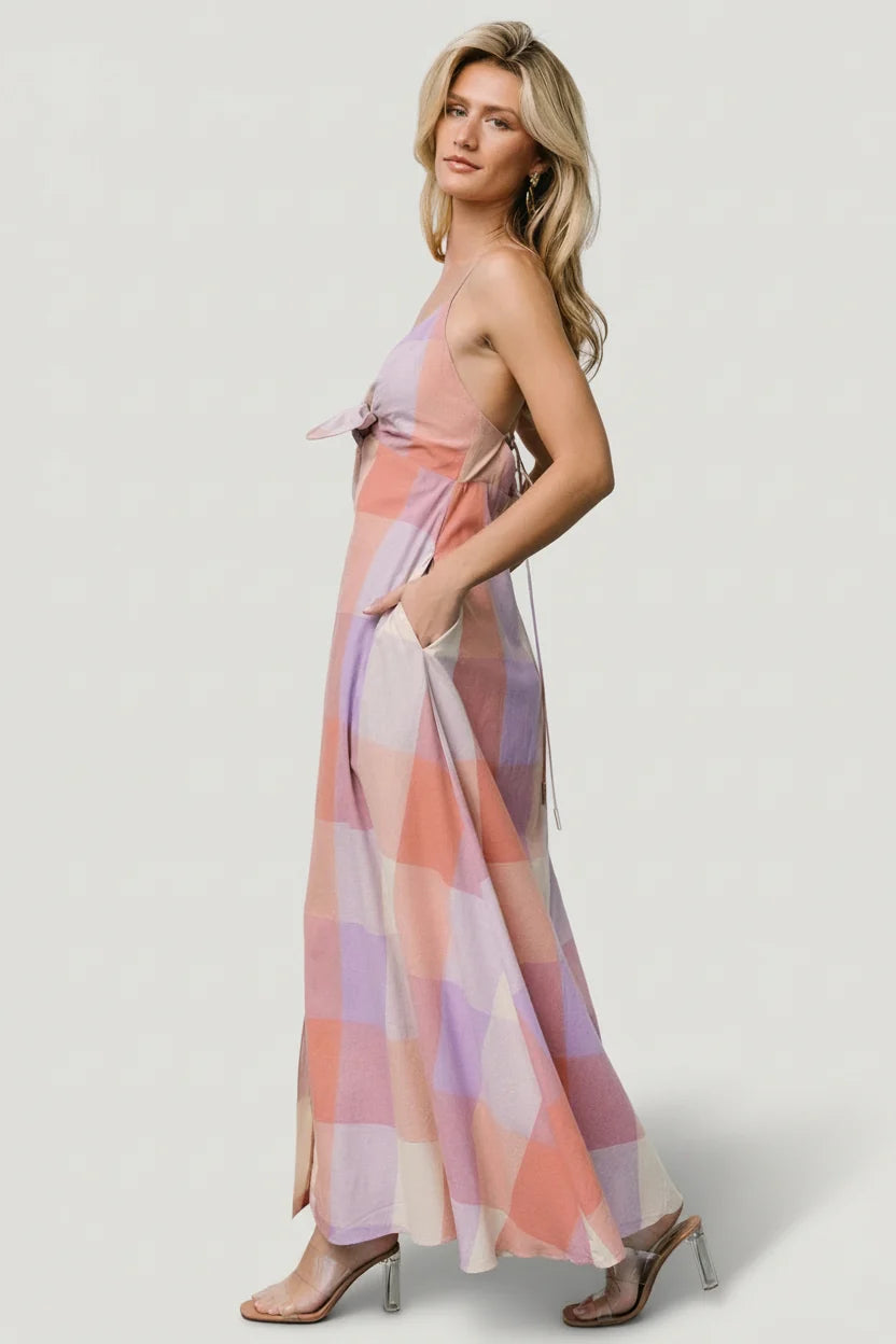 Ally Maxi Dress | Lavender + Coral Multi
