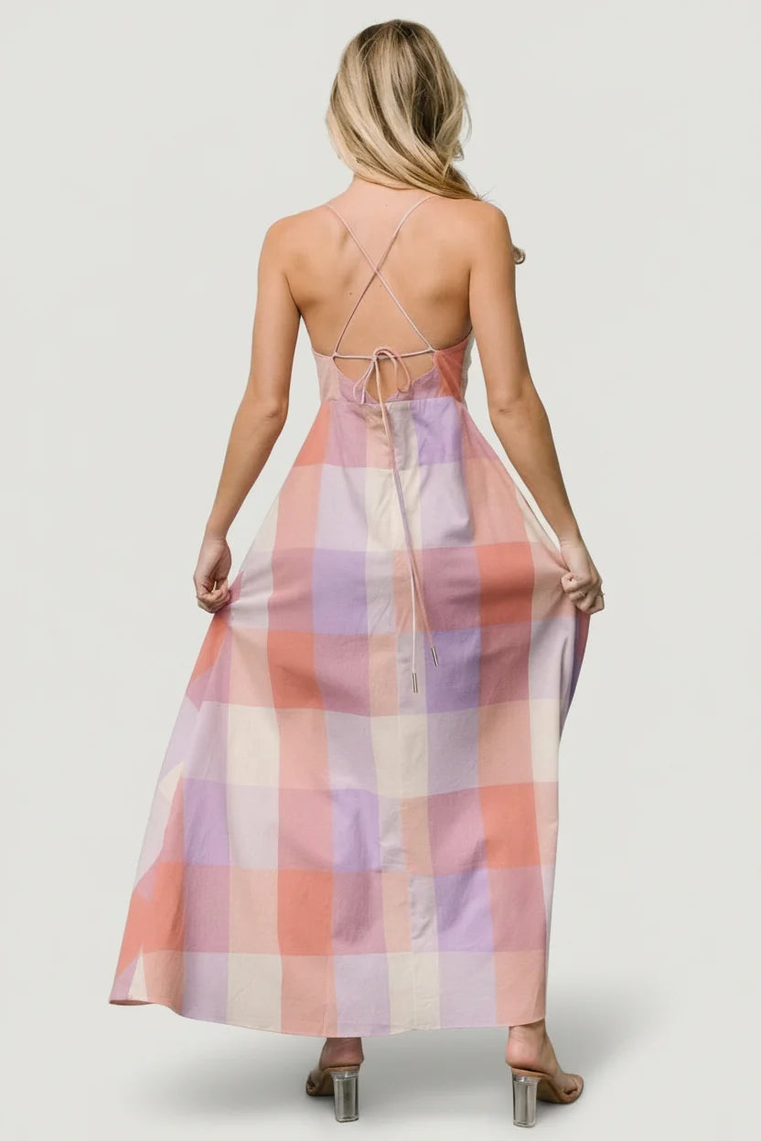 Ally Maxi Dress | Lavender + Coral Multi