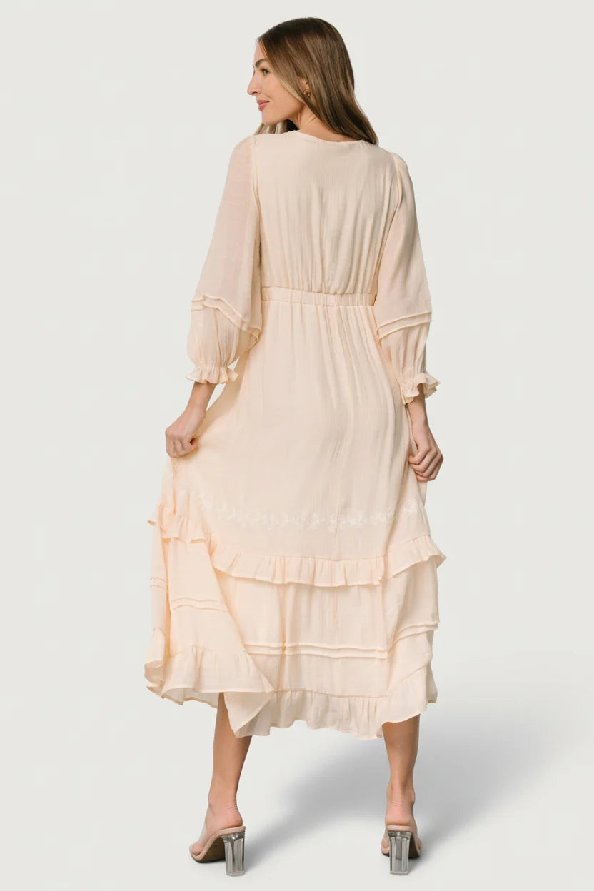 Amberlee Embroidered Dress | Cream