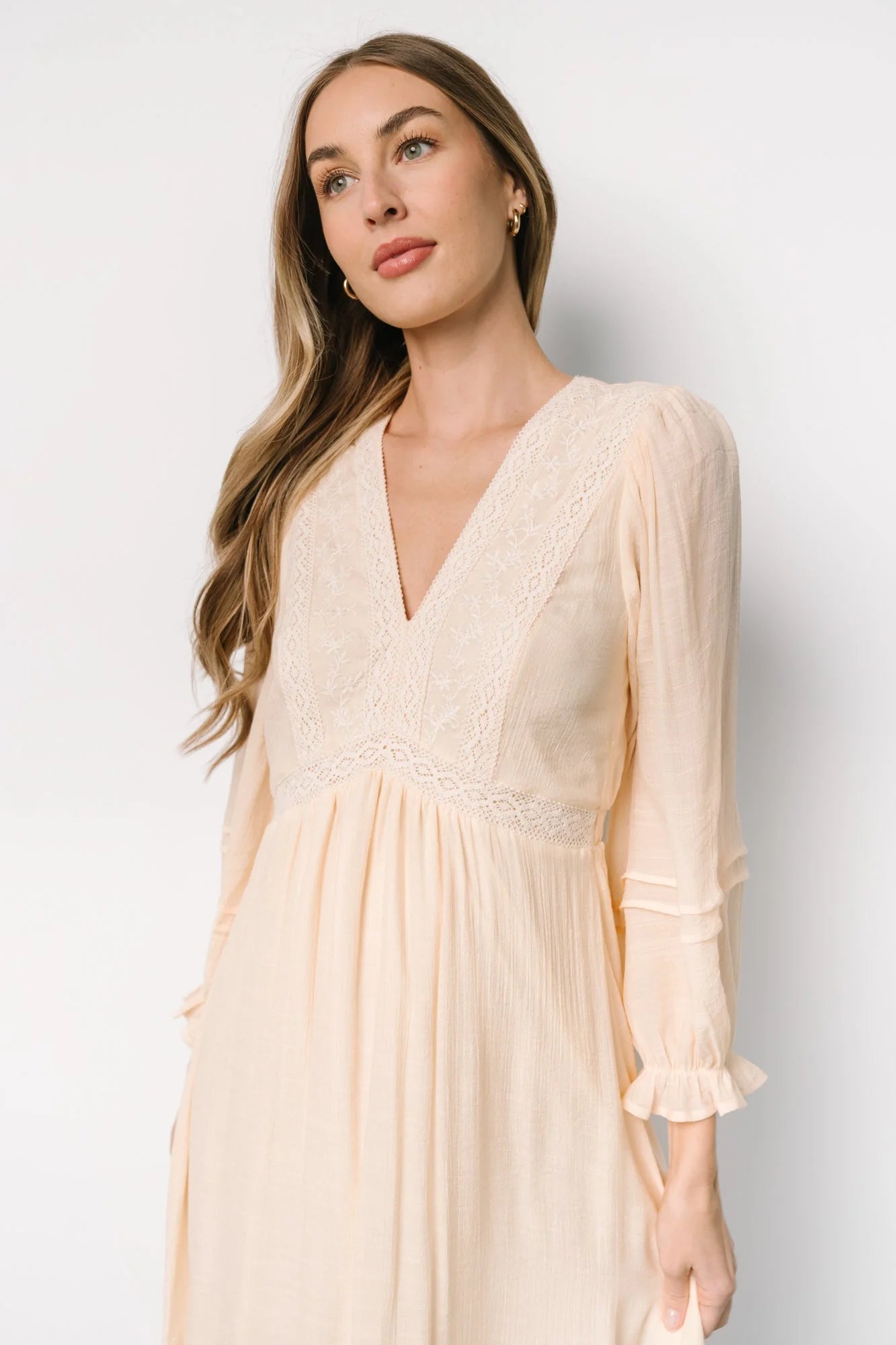 Amberlee Embroidered Dress | Cream