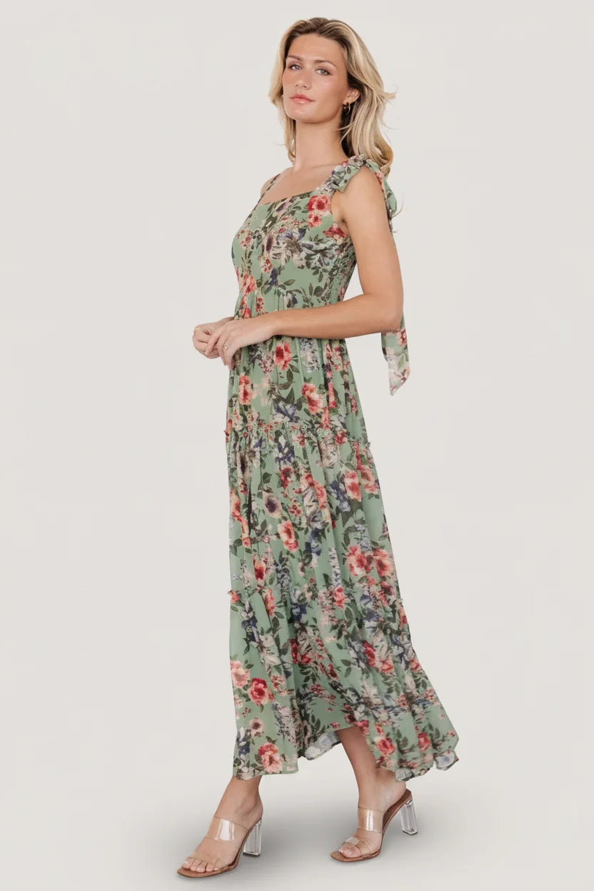 Anita Maxi Dress | Green Multi Floral