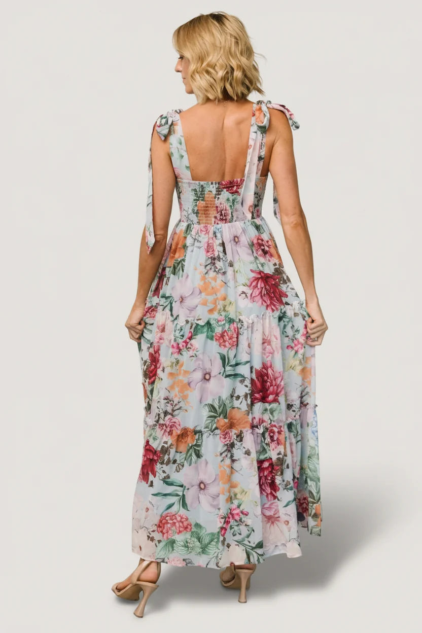 Anita Maxi Dress | Light Blue Multi Floral