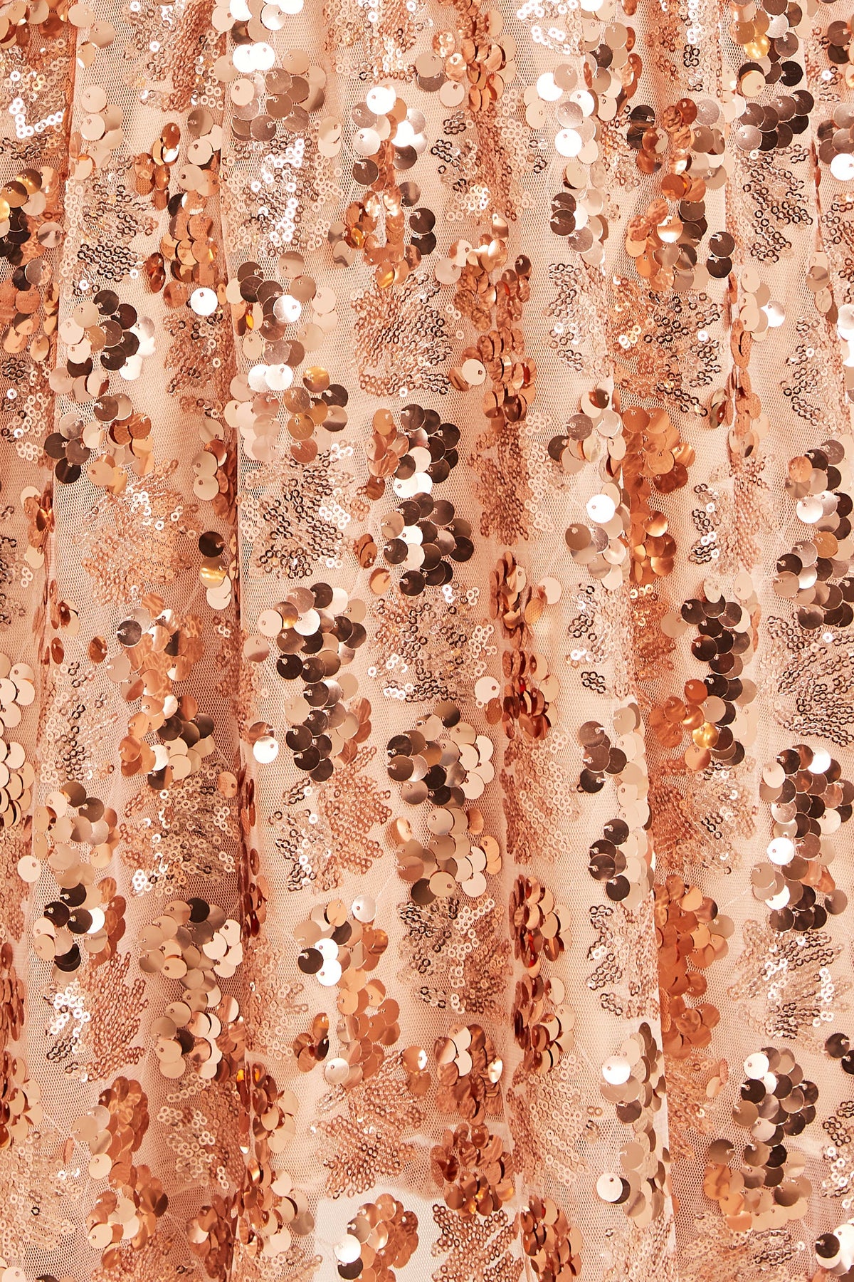 Chandelier Sequin Dress in Rose Gold