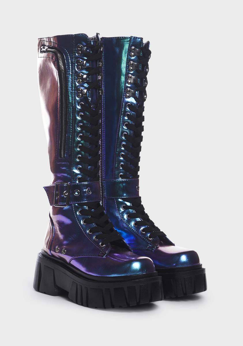 Prism Mind Obsidian Pocket Combat Boots