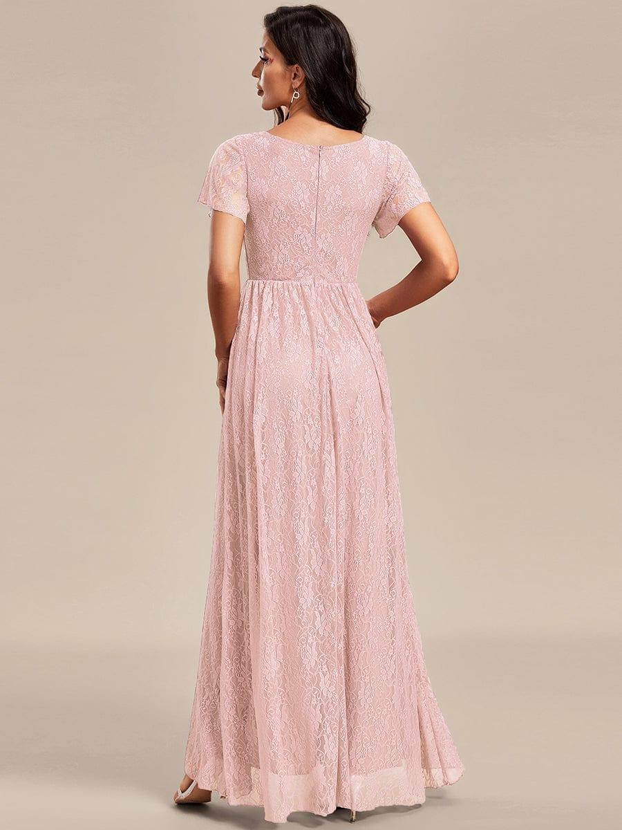 ever ELISE|Short Sleeve Ruffled Lace Mother of the Bride Dress