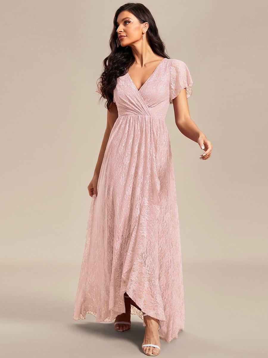 ever ELISE|Short Sleeve Ruffled Lace Mother of the Bride Dress