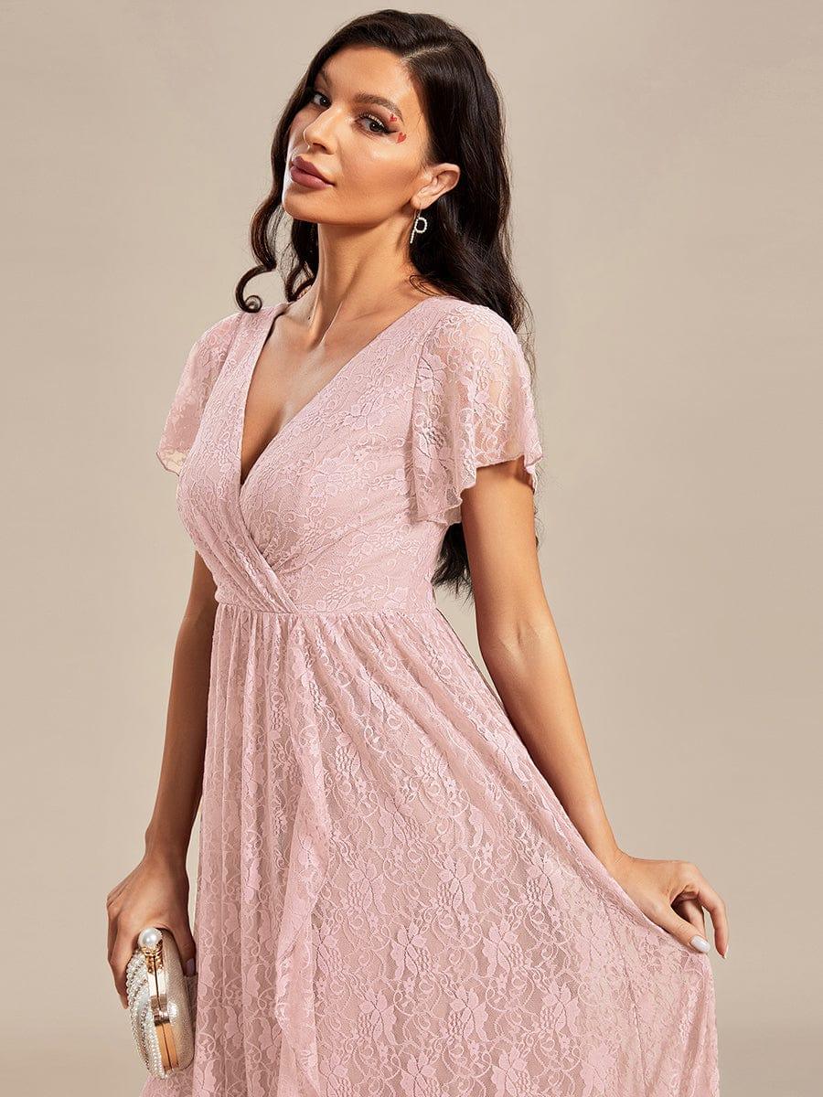 ever ELISE|Short Sleeve Ruffled Lace Mother of the Bride Dress