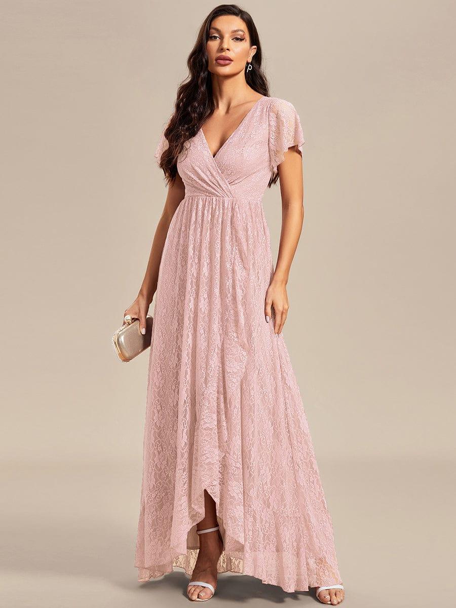 ever ELISE|Short Sleeve Ruffled Lace Mother of the Bride Dress