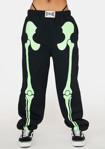 Glitter Skeleton Joggers