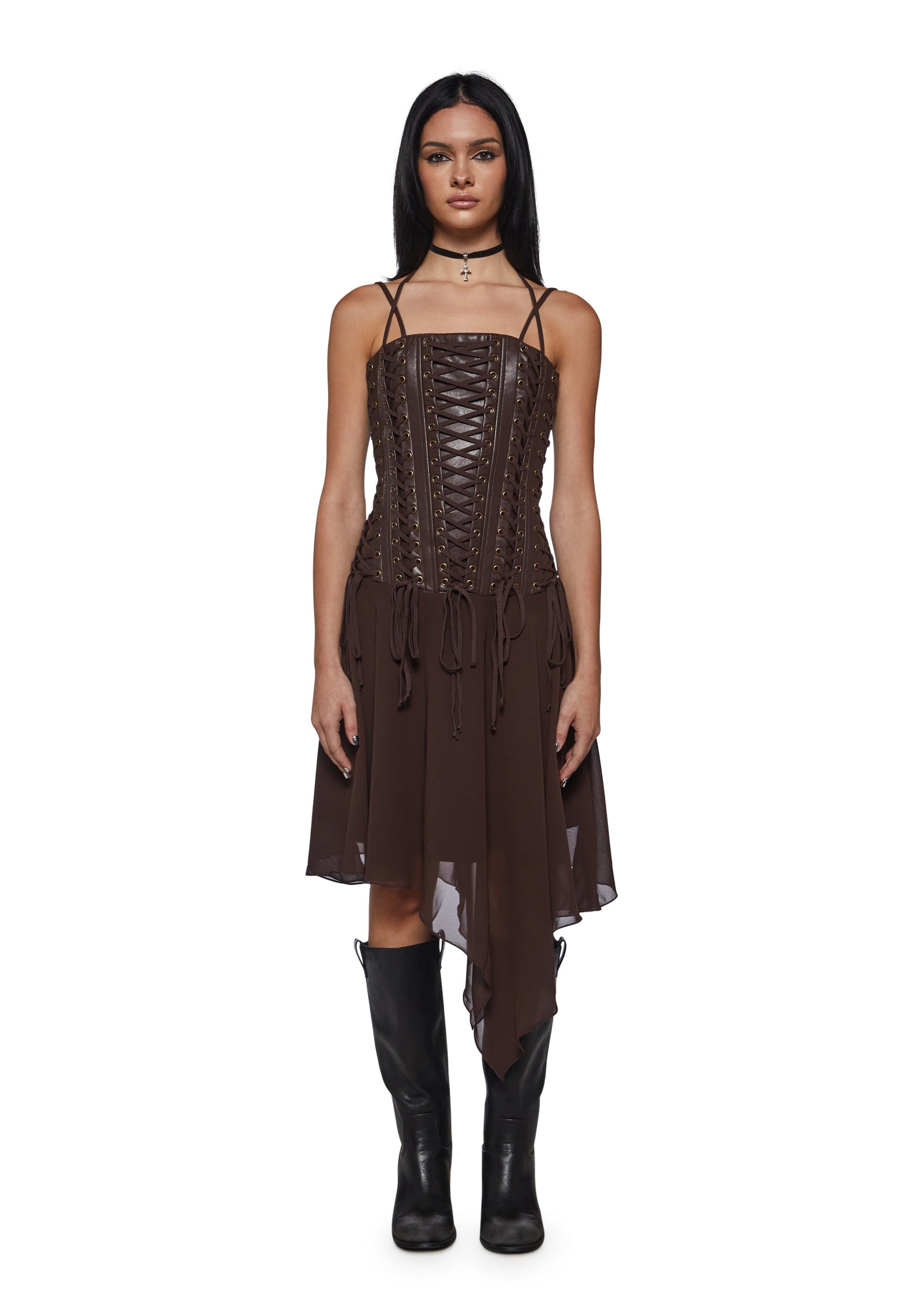 Odyssey Lacing Corset Midi Dress