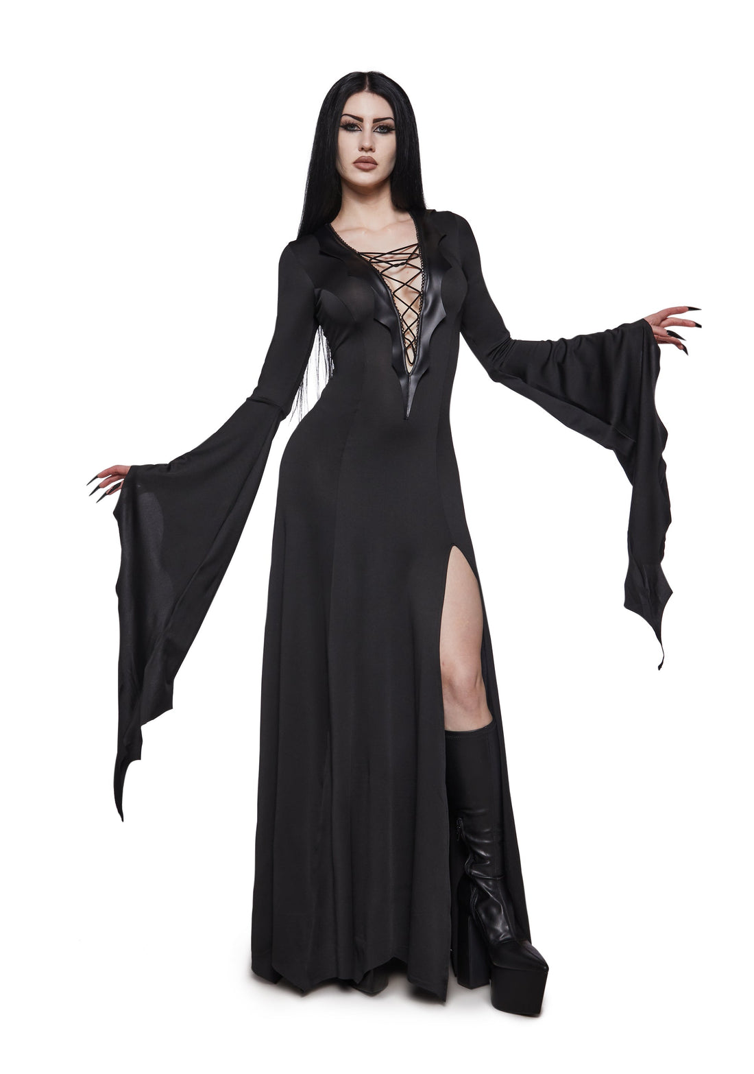 Gothic Pentagram Maxi Dress