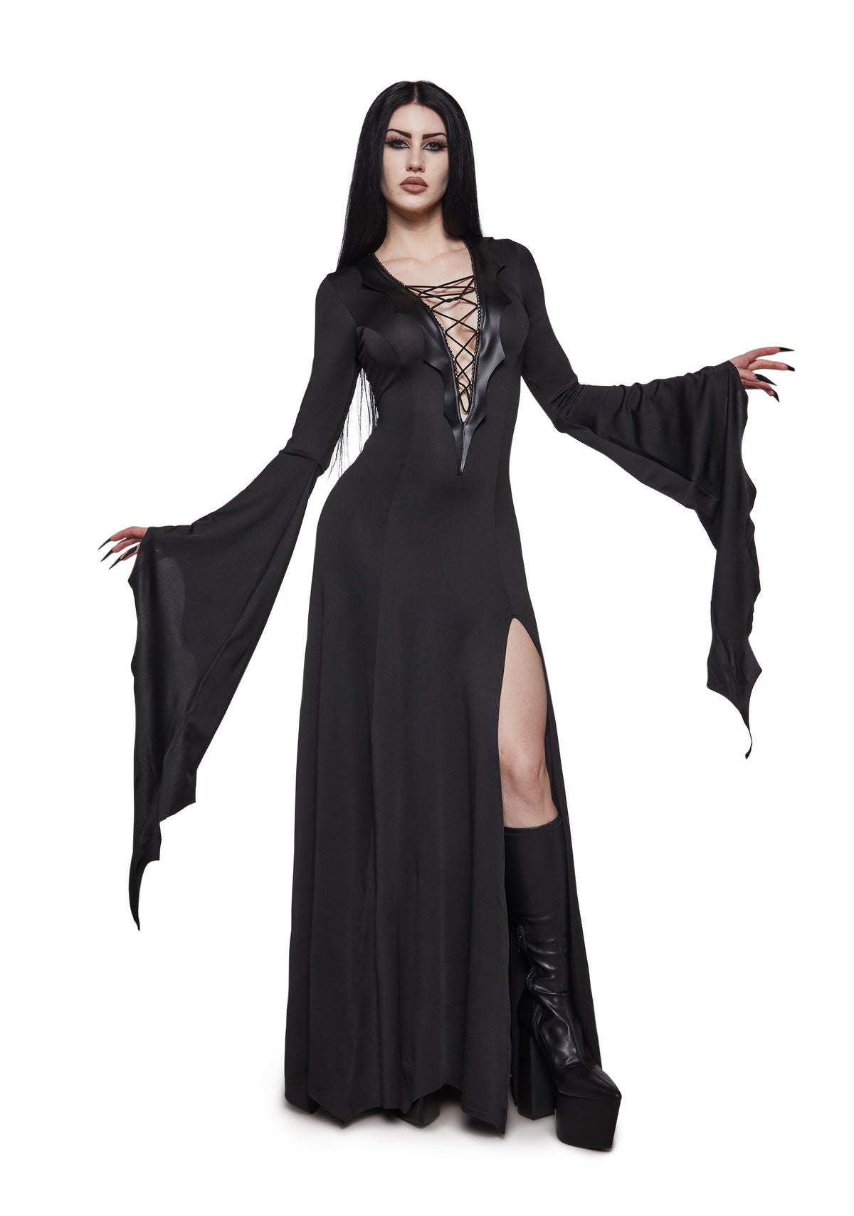 Gothic Pentagram Maxi Dress