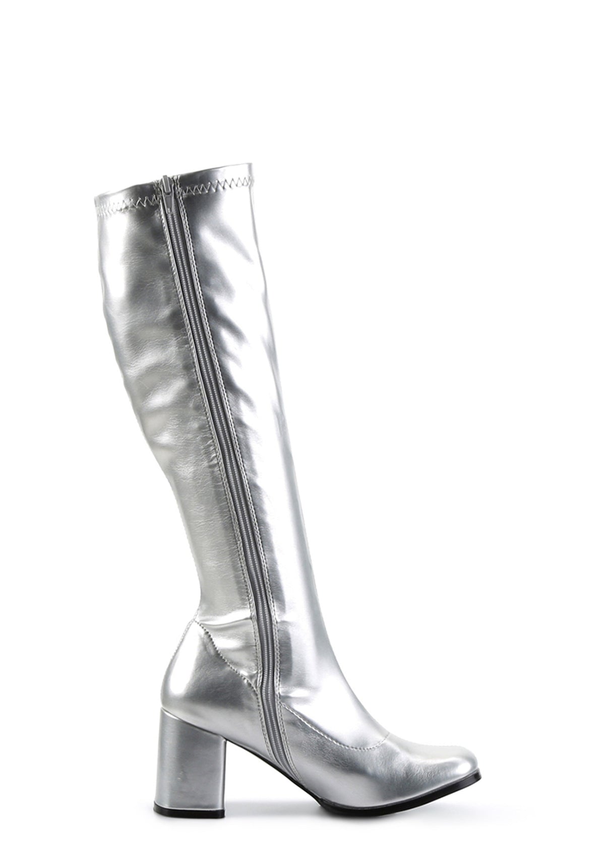 Gogo-300 Go Go Metallic Boots - Silver