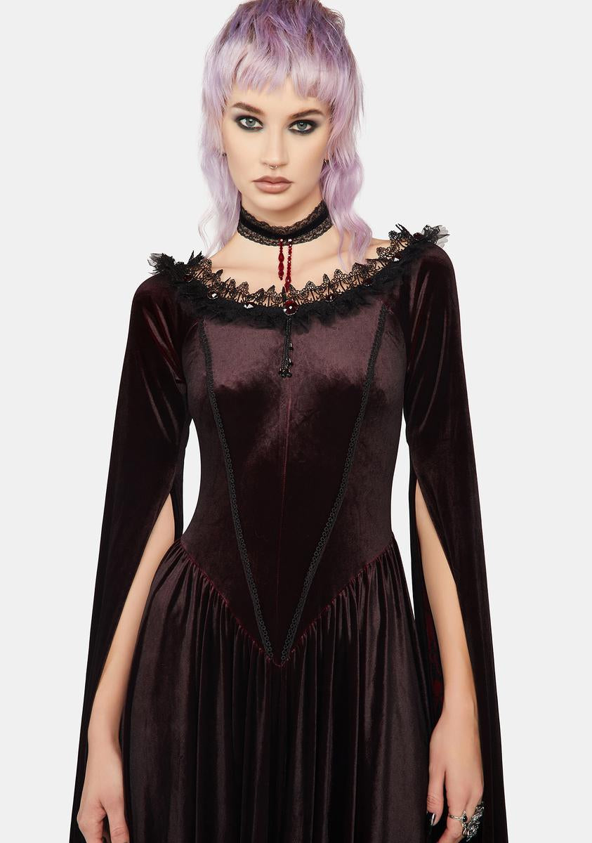 Gothic Gradient Maxi Gown Dress