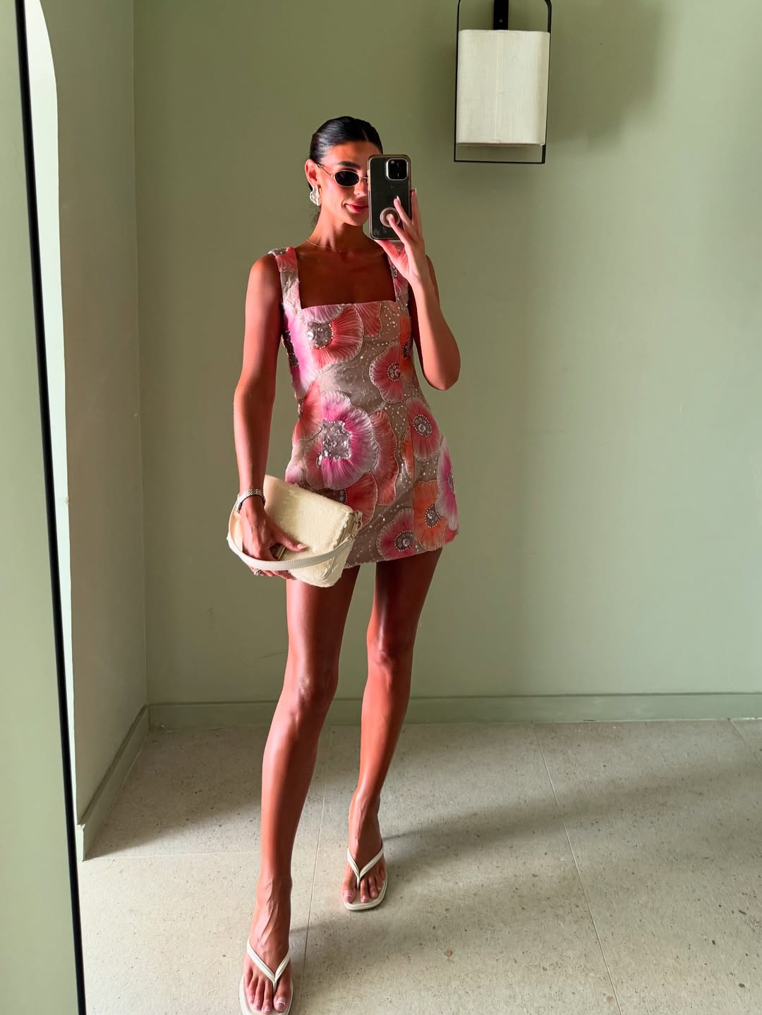 Brittany Floral Mini Dress in Pink