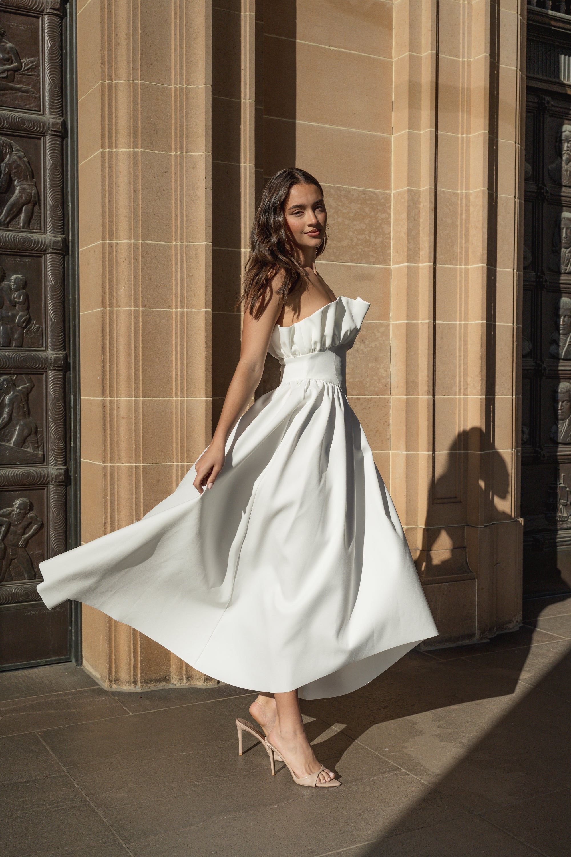 Laurel Sleeveless Maxi Dress In White