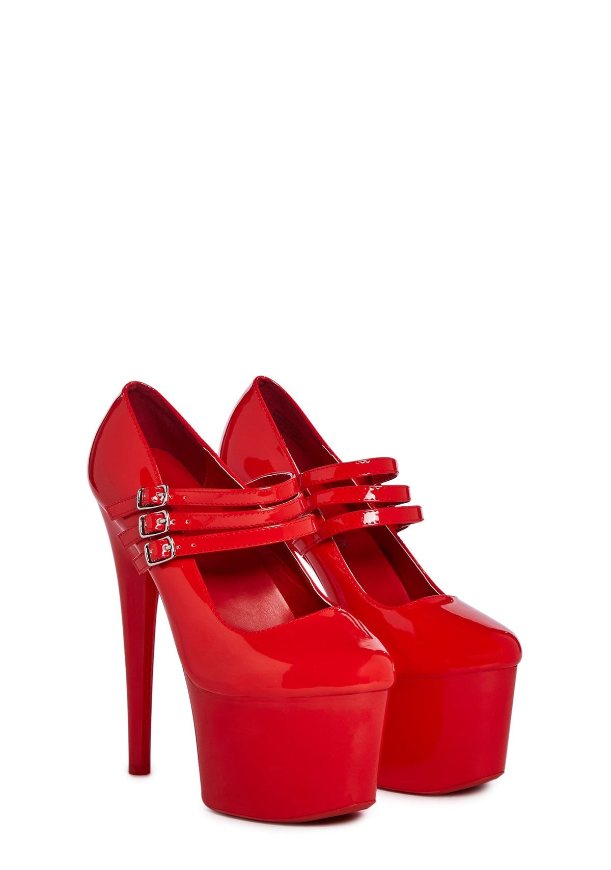 Natasha Platform Stiletto Heels - Red