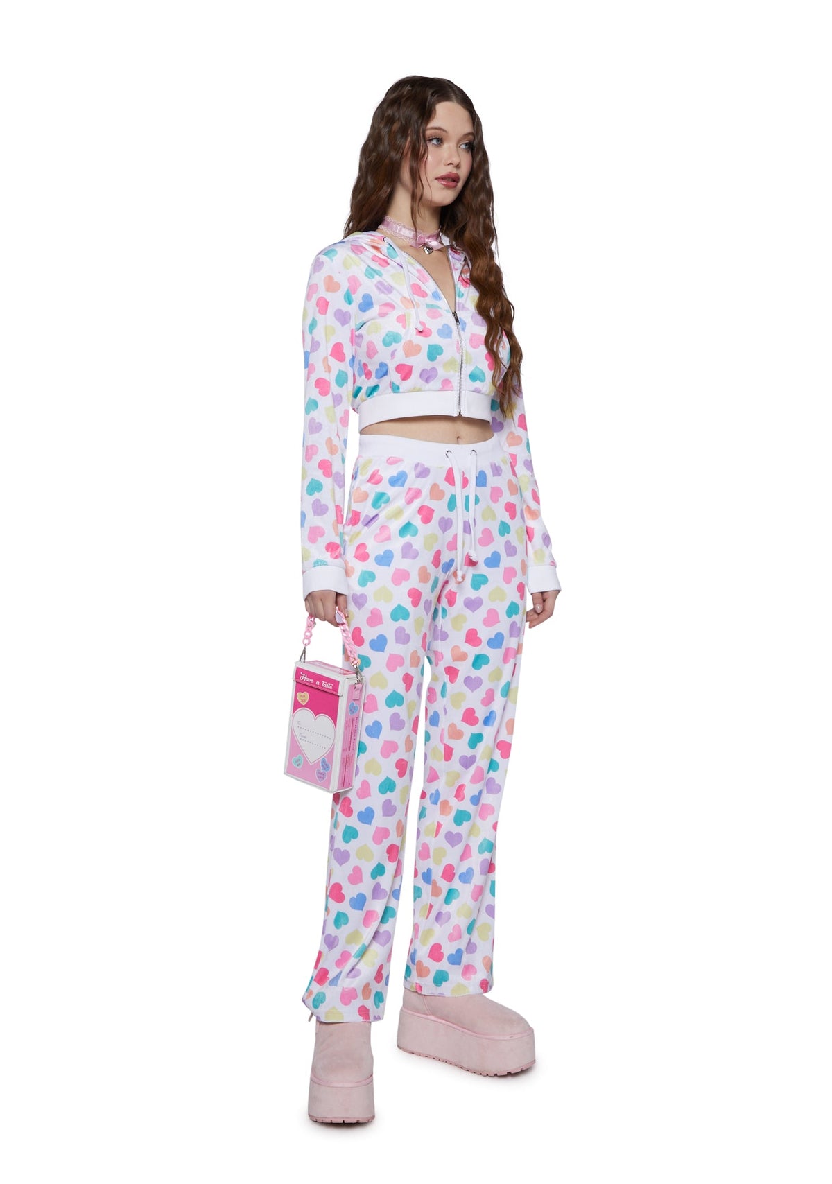 Loyal Maneater Velour Track Pants - Multi
