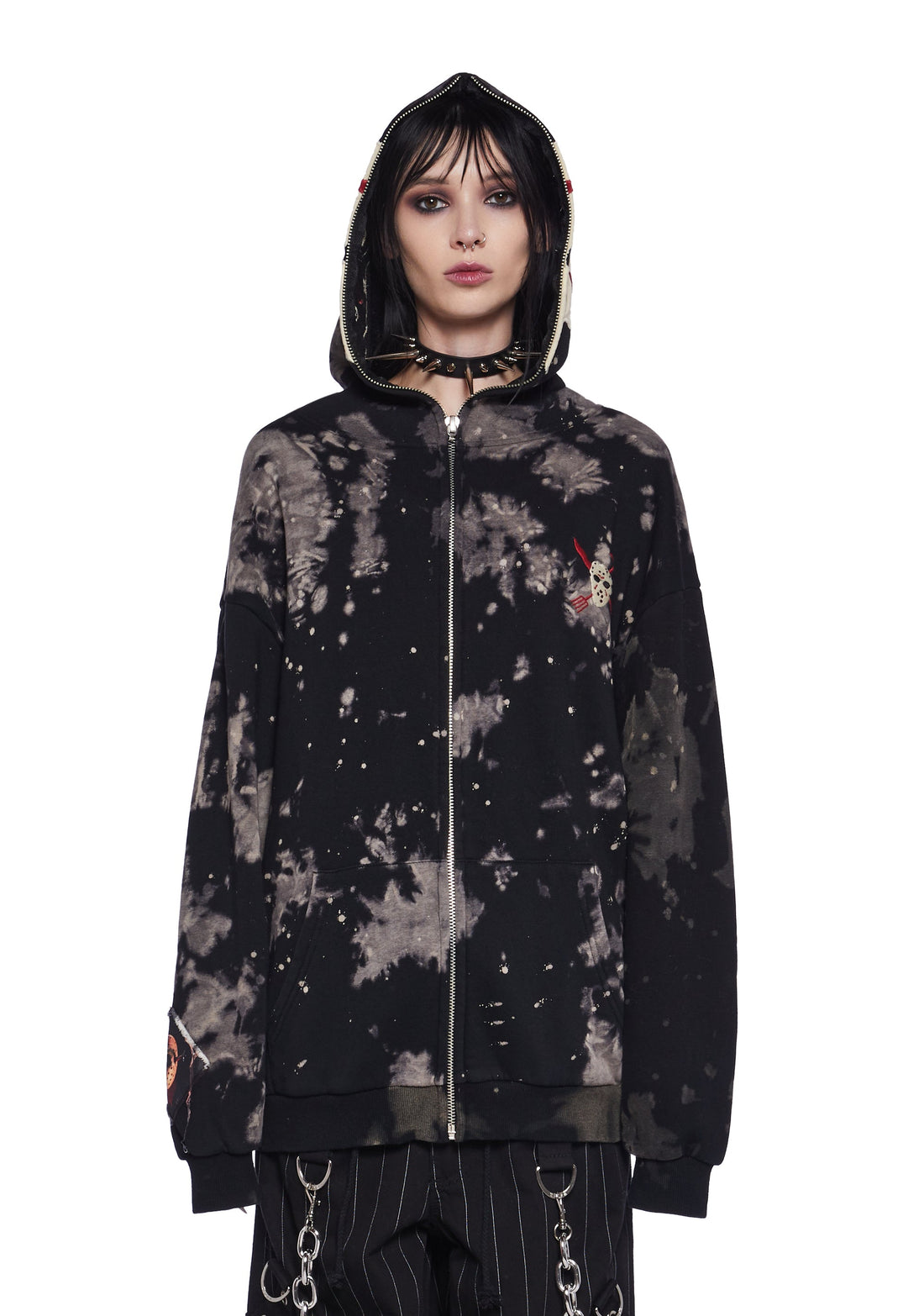 Vile Voorhees Mask Zip-Up Hoodie