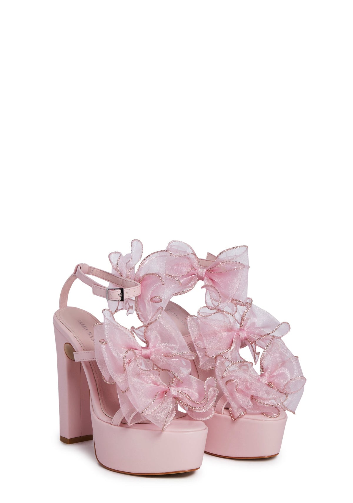 Caterina Bow Platform Heels- Pink