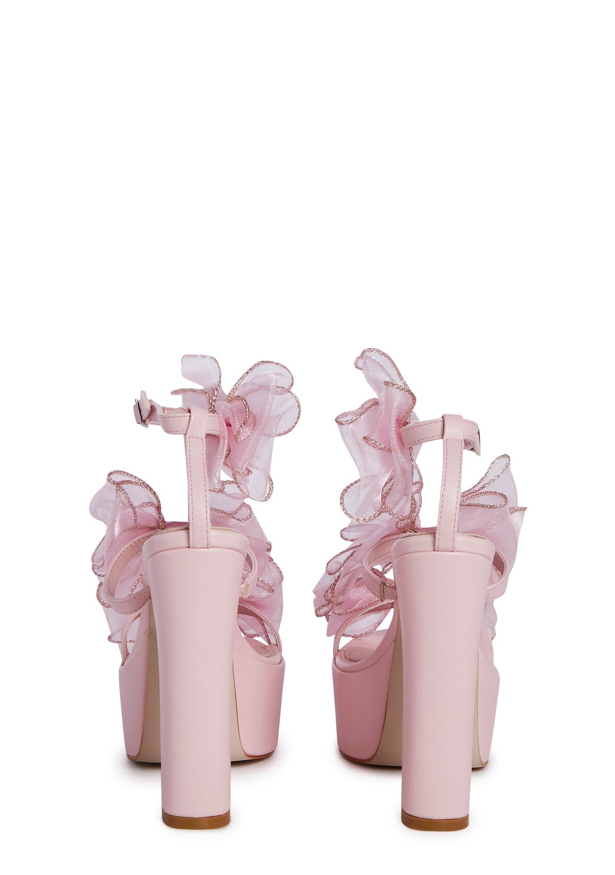 Caterina Bow Platform Heels- Pink